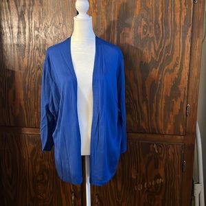 Worthington Royal Blue Cardigan. Sheer fabric. Size 2x